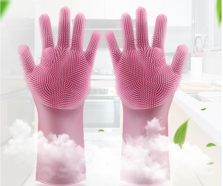 Silicon Heat Resistant Scrubbing Gloves