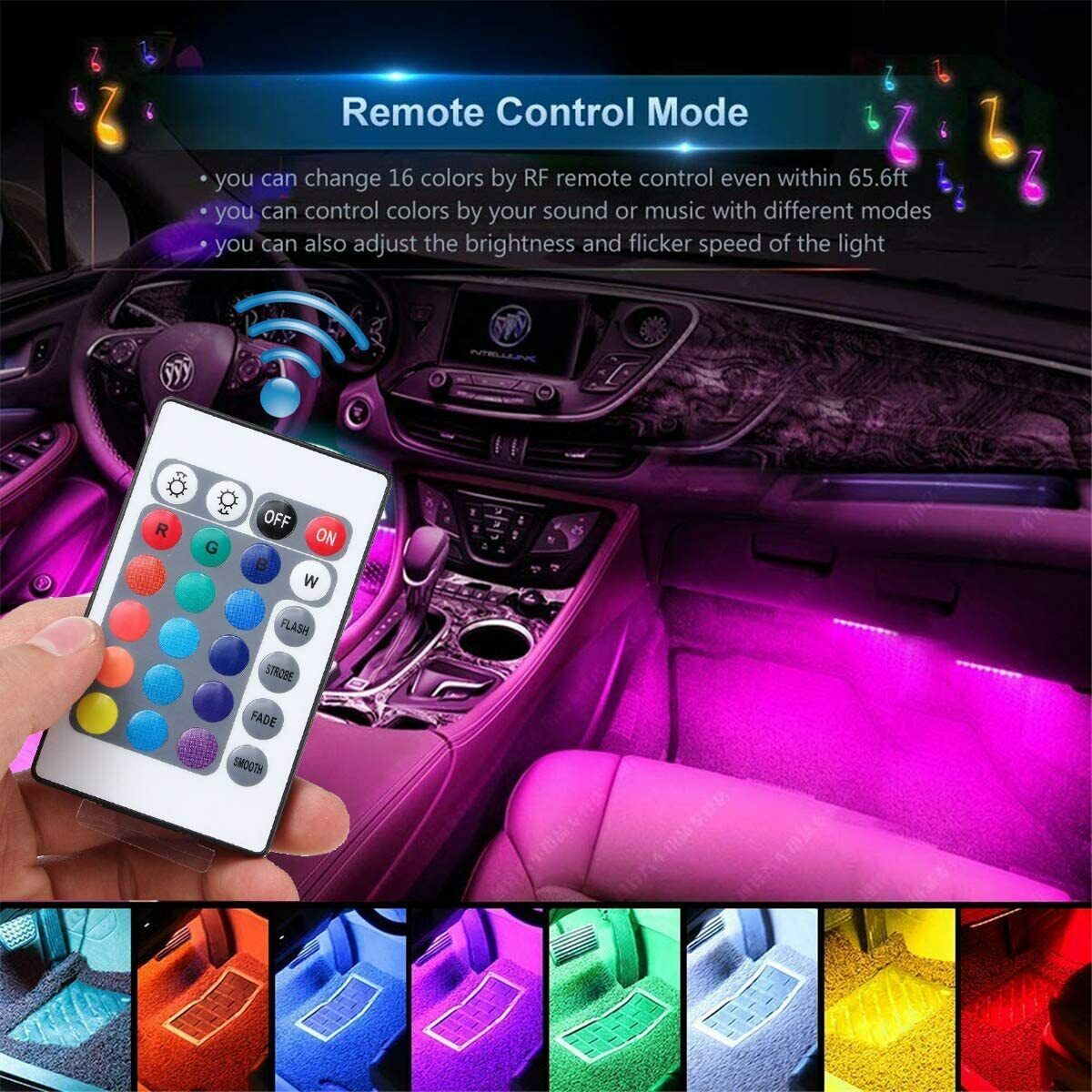 RGB LED Car Interior Strip Lights