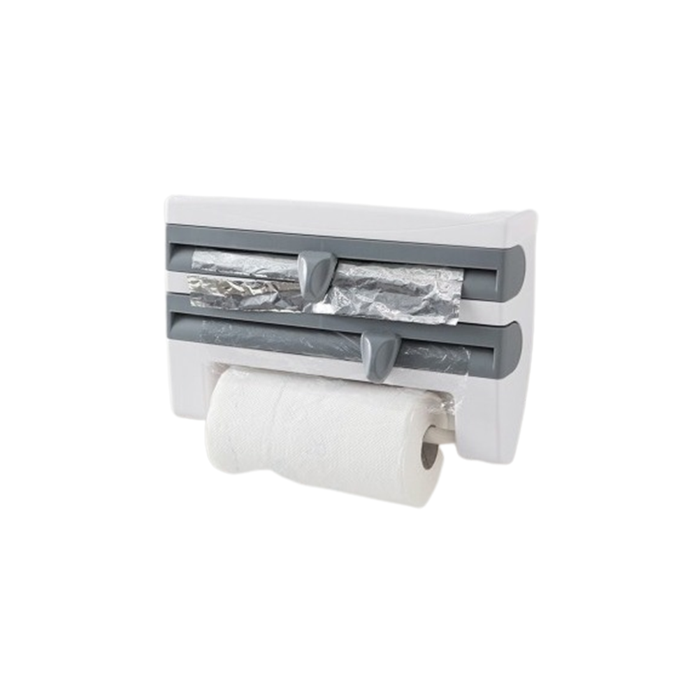 Multifunction Kitchen 4n1 Film, Foil and Paper Towel Storage Rack