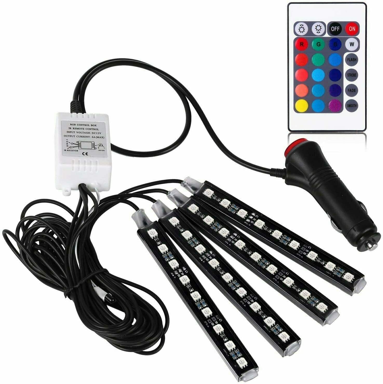 RGB LED Car Interior Strip Lights