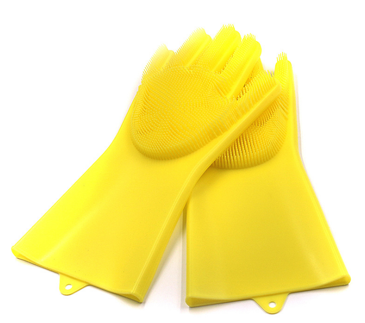 Silicon Heat Resistant Scrubbing Gloves