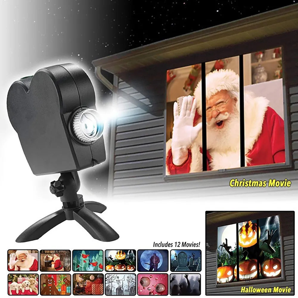 Halloween/Christmas Holographic 12 Movies Projection